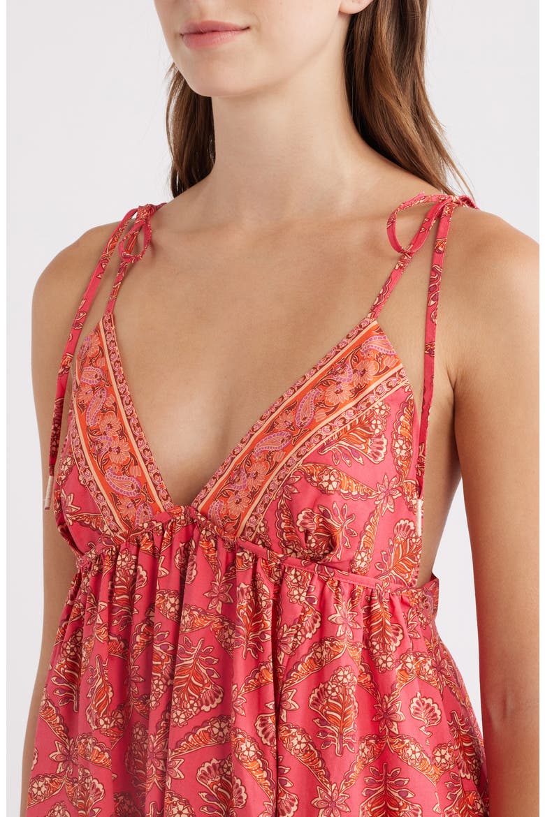 Sorrento Stroll Print Maxi Dress, Alternate, color, TART BERRY COMBO