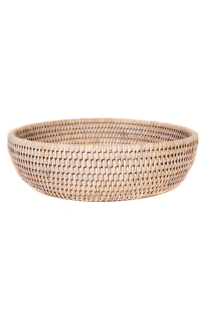 Artifacts Trading Company<sup>™</sup> Artifacts Rattan Rattan Everything Bowl, Alternate, color, White Wash