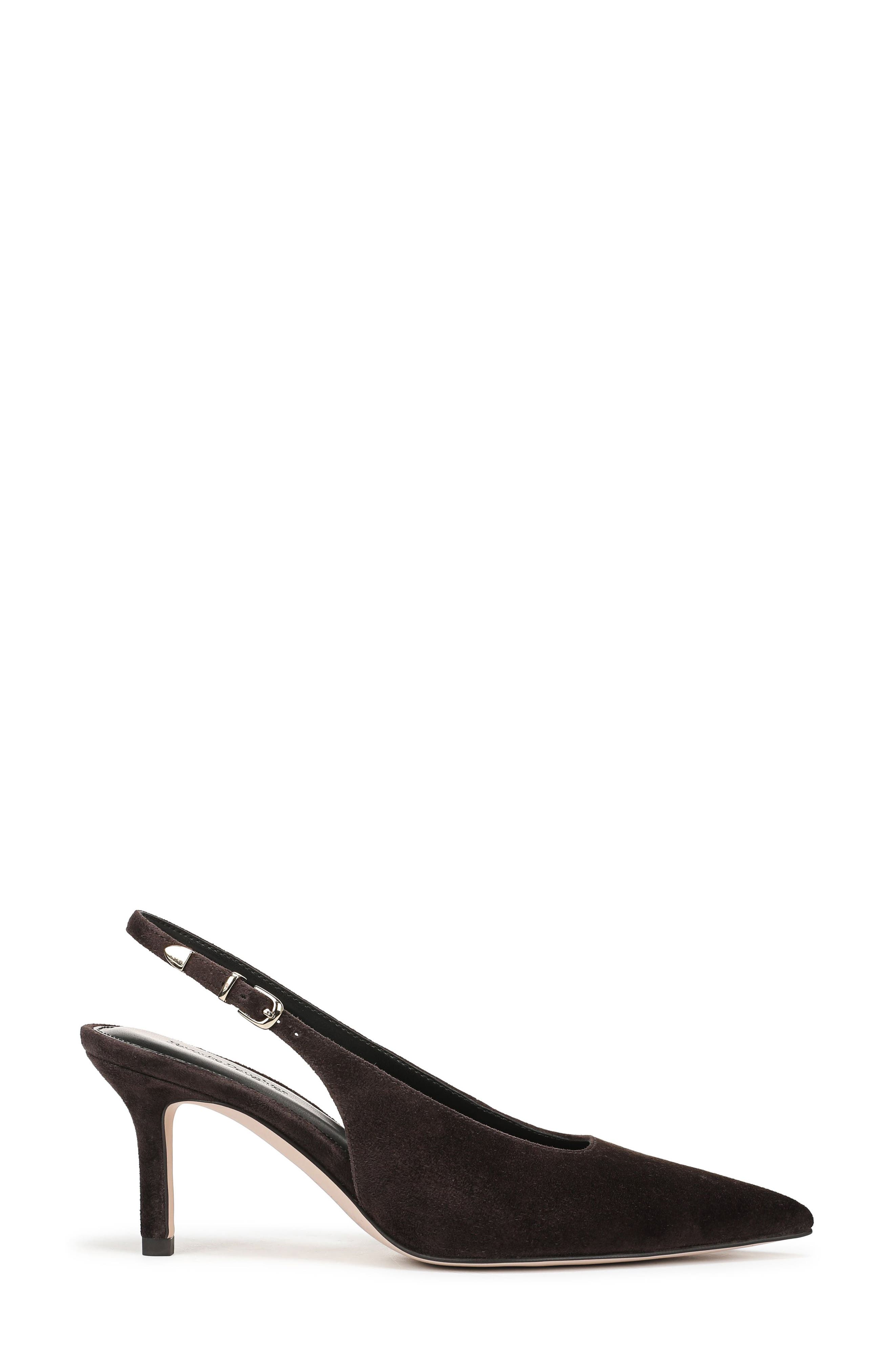 Sierra Pointed Toe Slingback Pump, Alternate, color, COFFEE SUEDE