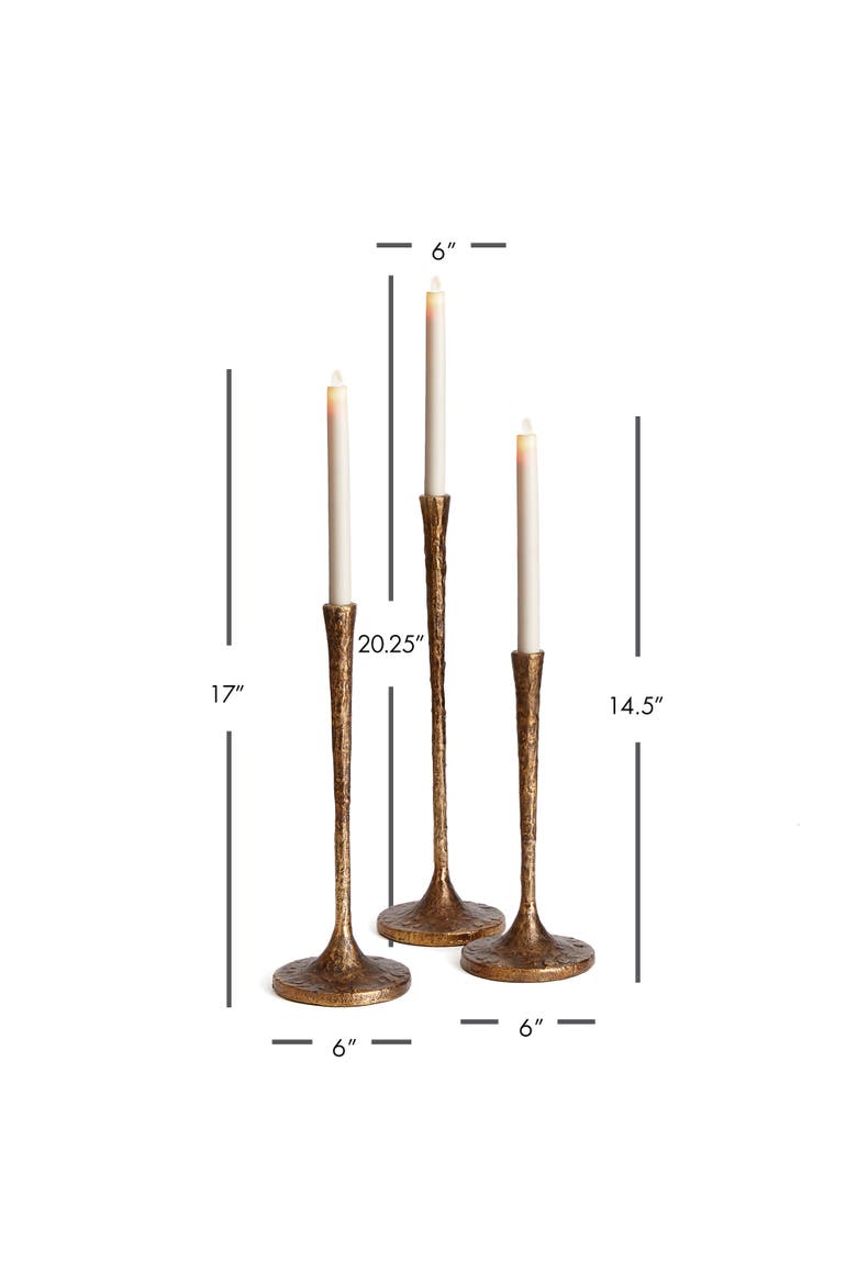 Burke Taper Holders Set of 3, Alternate, color, Gold