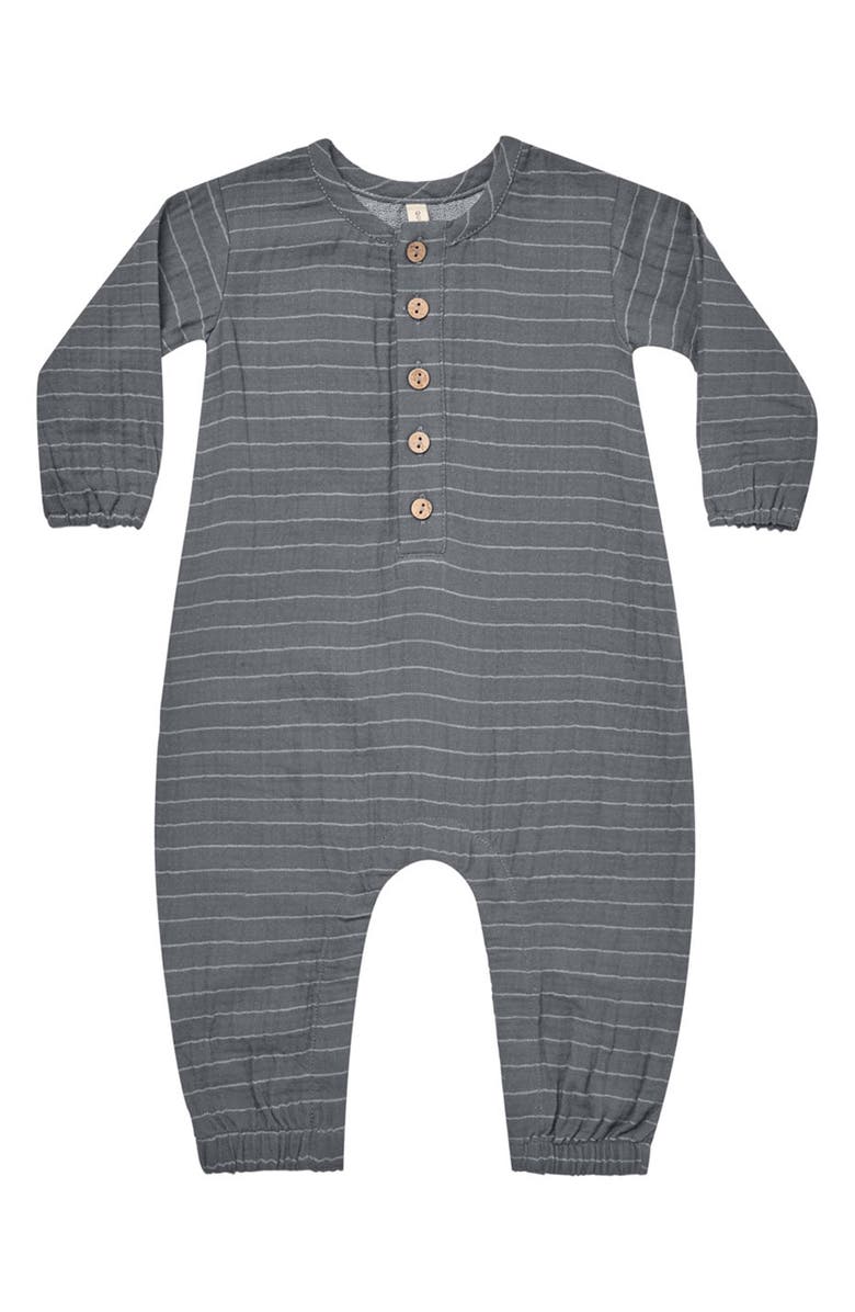 QUINCY MAE Stripe Organic Cotton Woven Jumpsuit, Main, color, 