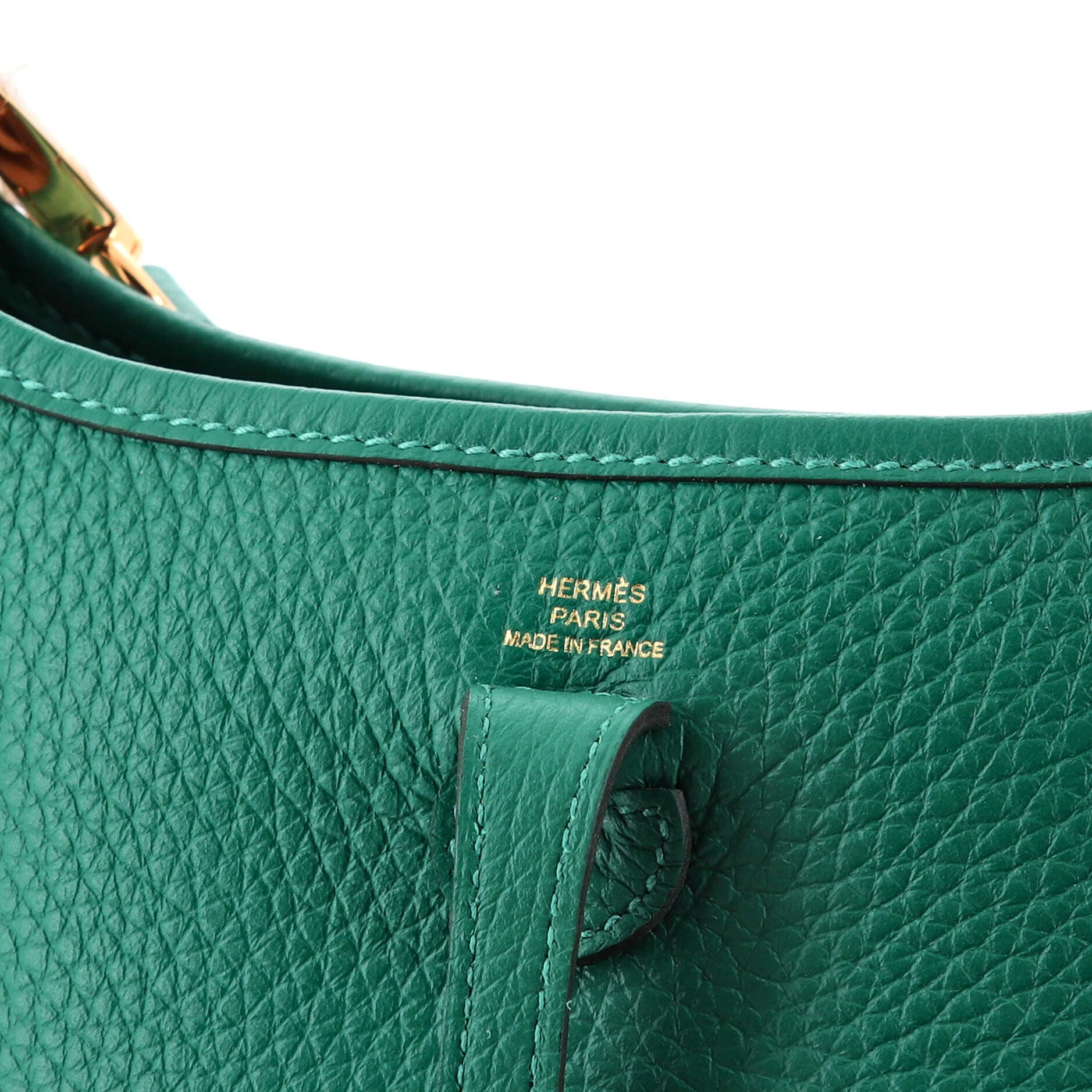 Pre-Owned Hermes Evelyne Bag Gen III Clemence TPM, Alternate, color, Vert Vertigo