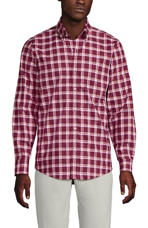 Lands' End Traditional Fit No Iron Twill Shirt In Multi