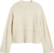 Treasure & Bond Mock Neck Alpaca & Wool Blend Sweater