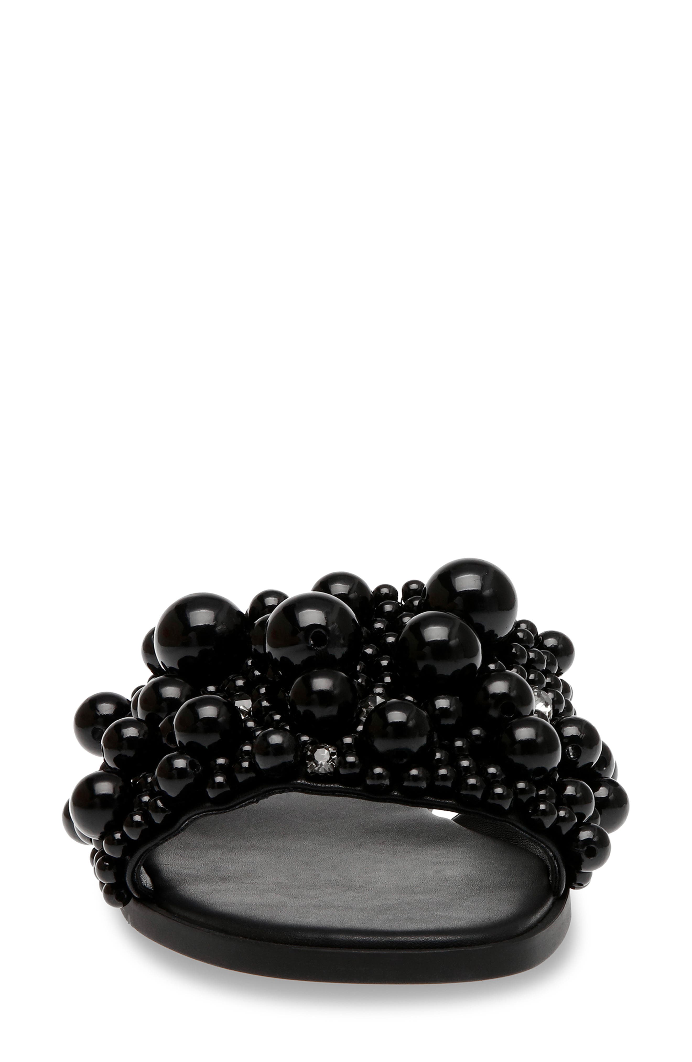 Steve Madden Knicky Imitation Pearl Embellished Slide Sandal, Alternate, color, 