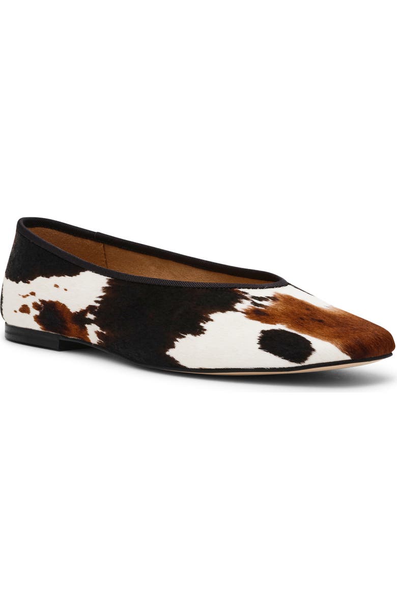 Steve Madden Pipa Ballet Flat, Main, color, Cow Print Calf Hair