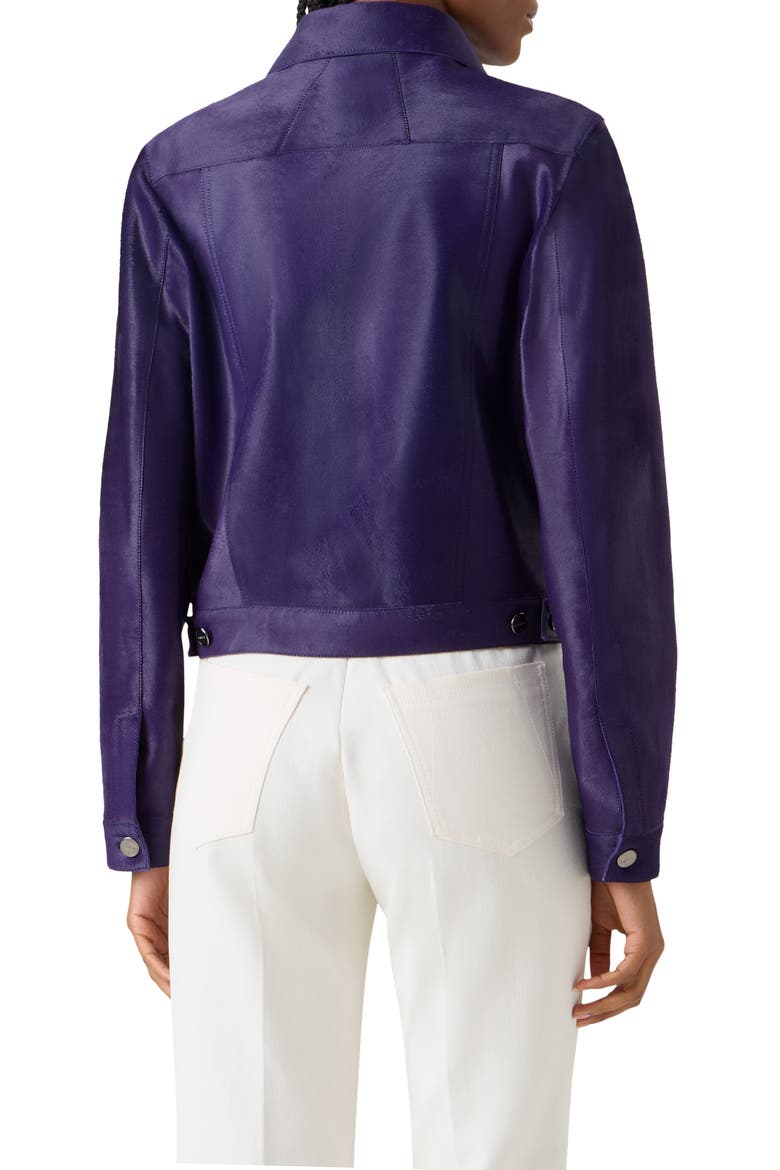 Hilbert Suede Trucker Jacket, Alternate, color, PURPLE