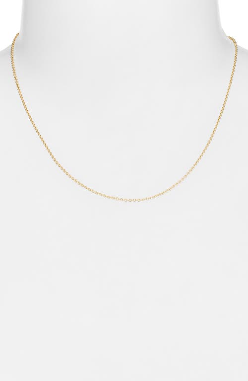 The Sis Kiss Skinny Cable Chain Necklace In Gold