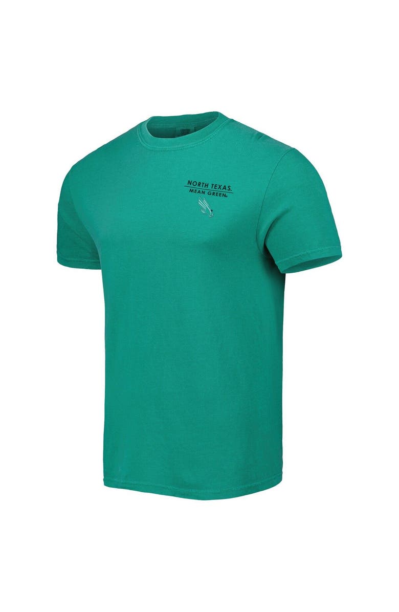 IMAGE ONE Men's Green North Texas Mean Green Landscape Shield T-Shirt, Alternate, color, Green