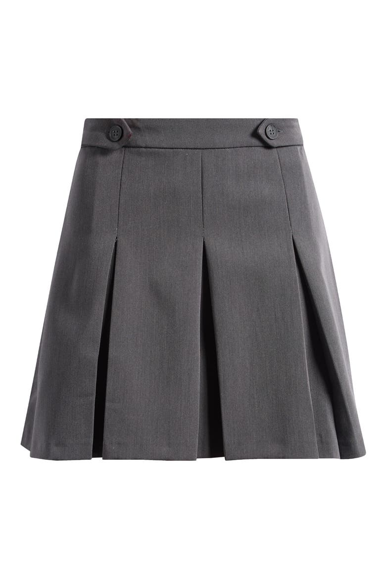 Pleated Miniskirt, Alternate, color, GREY