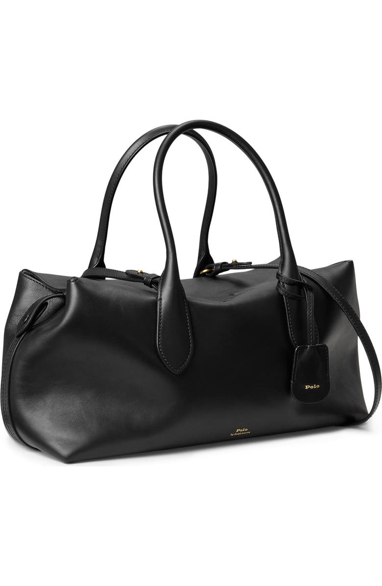 Polo Ralph Lauren Bellport Leather Satchel, Alternate, color, Black