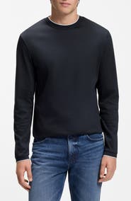 BOSS Tenison Long Sleeve Cotton Top