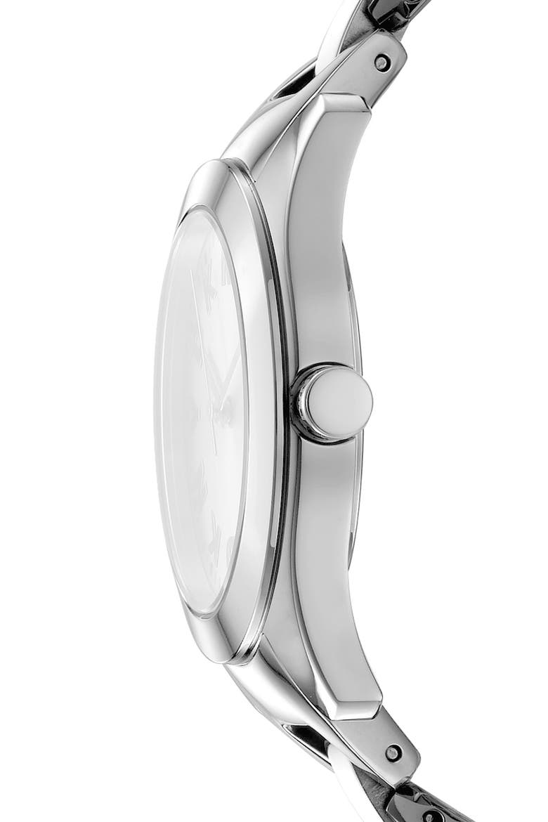 Logo Bracelet Watch, 33mm, Alternate, color, SILVER