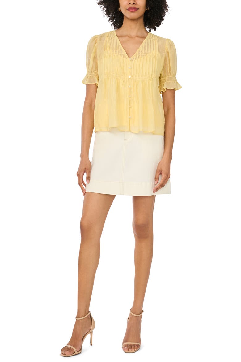 Pintuck Chiffon Top, Alternate, color, WILD DAISY