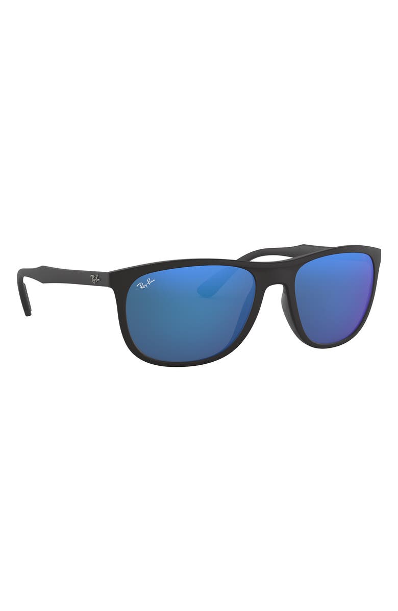 Ray-Ban 58mm Square Sunglasses, Alternate, color, Black Blue