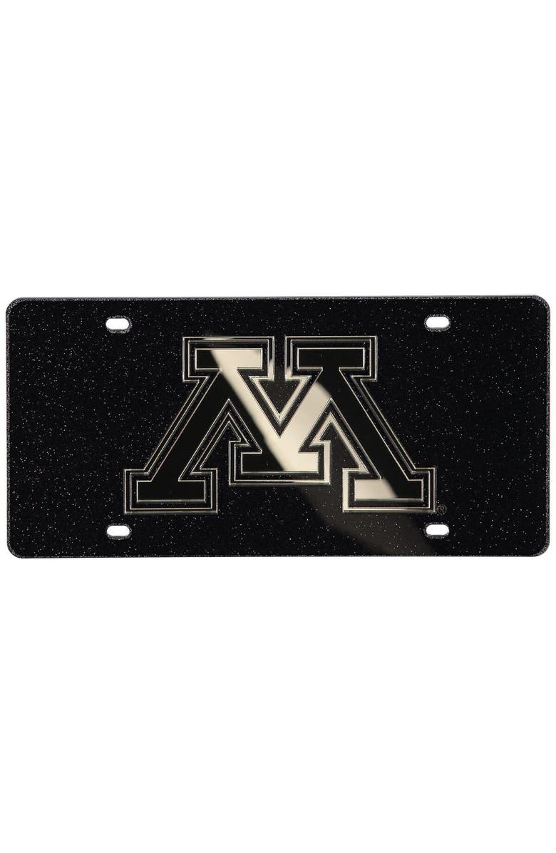 STOCKDALE Minnesota Golden Gophers Glitter License Plate - Black, Main, color,
