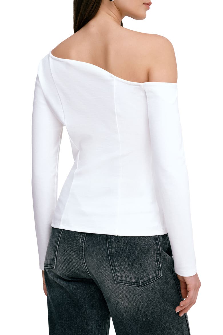 Sylvan One-Shoulder Top, Alternate, color, WHITE