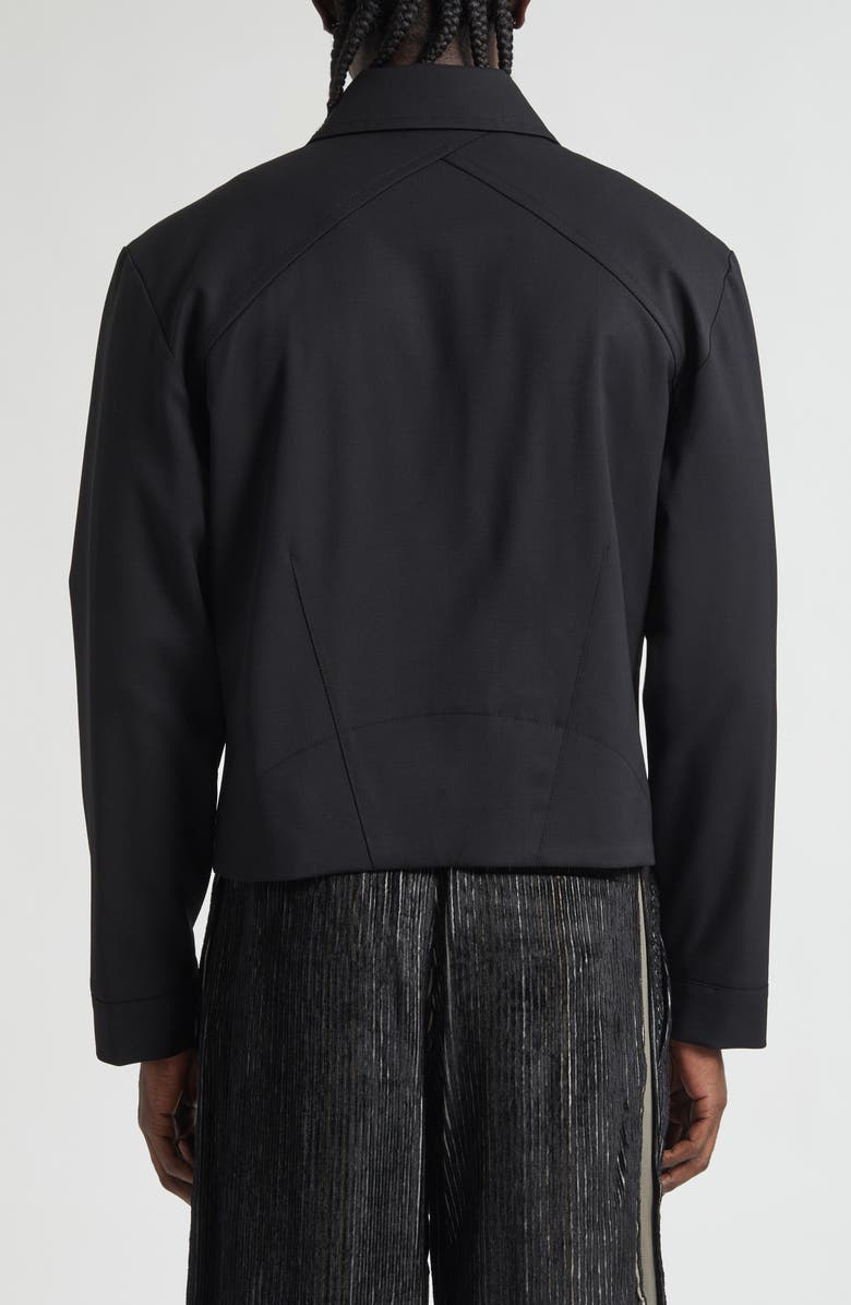 KIKO KOSTADINOV Kraner Stretch Virgin Wool Crop Blouson Jacket, Alternate, color, 