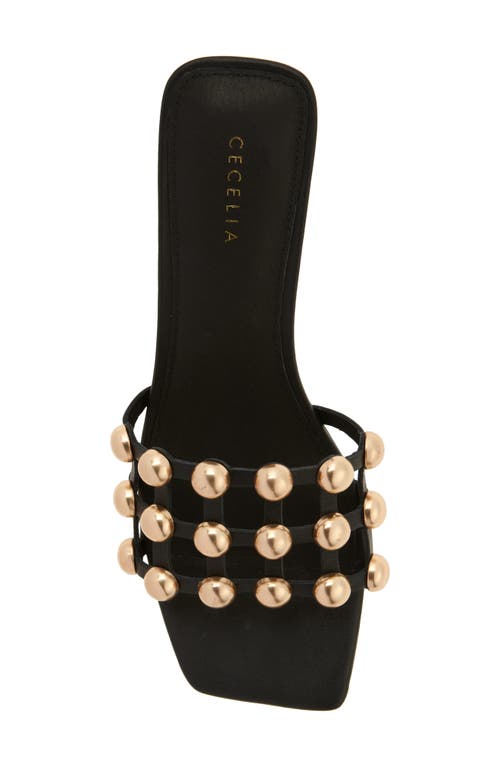 Cecelia New York Beth Slide Sandal In Black