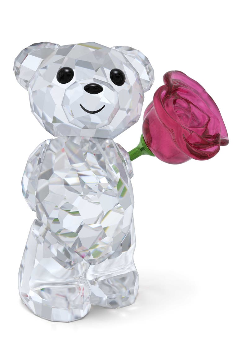 Kris Bear A Rose with Love Figurine, Main, color, WHITE