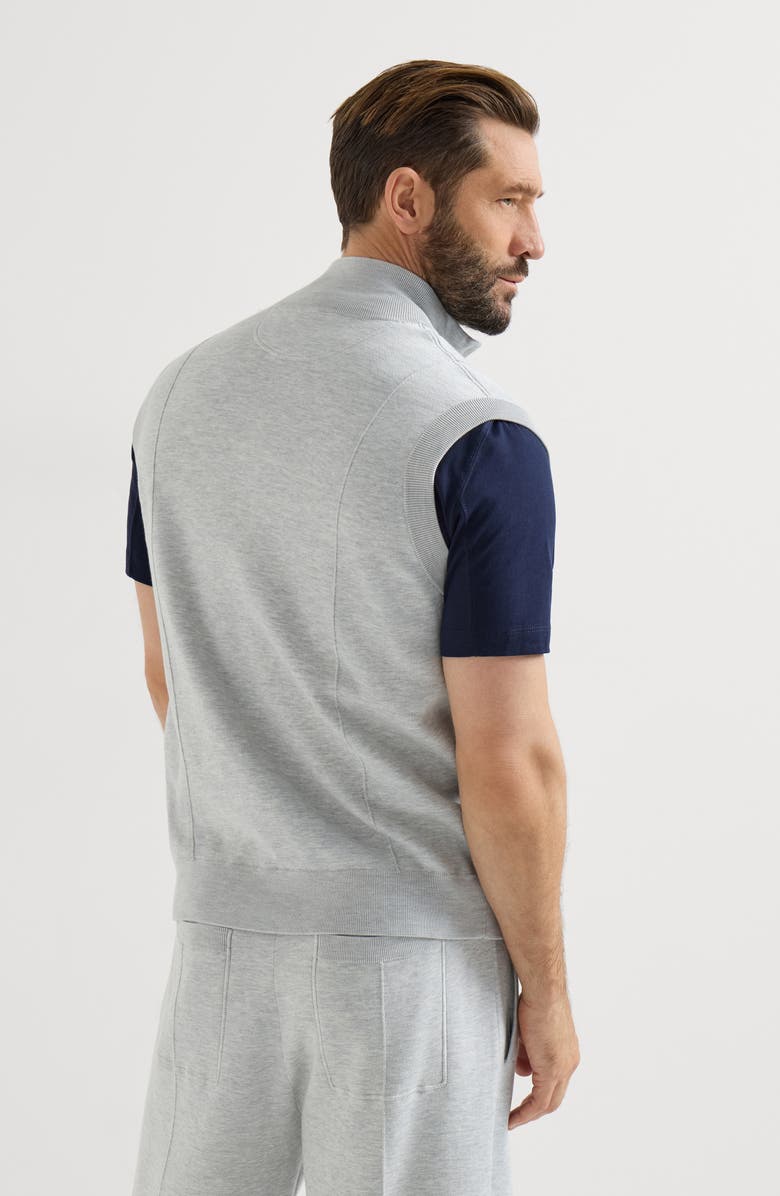 Brunello Cucinelli Double knit vest, Alternate, color, Pebble