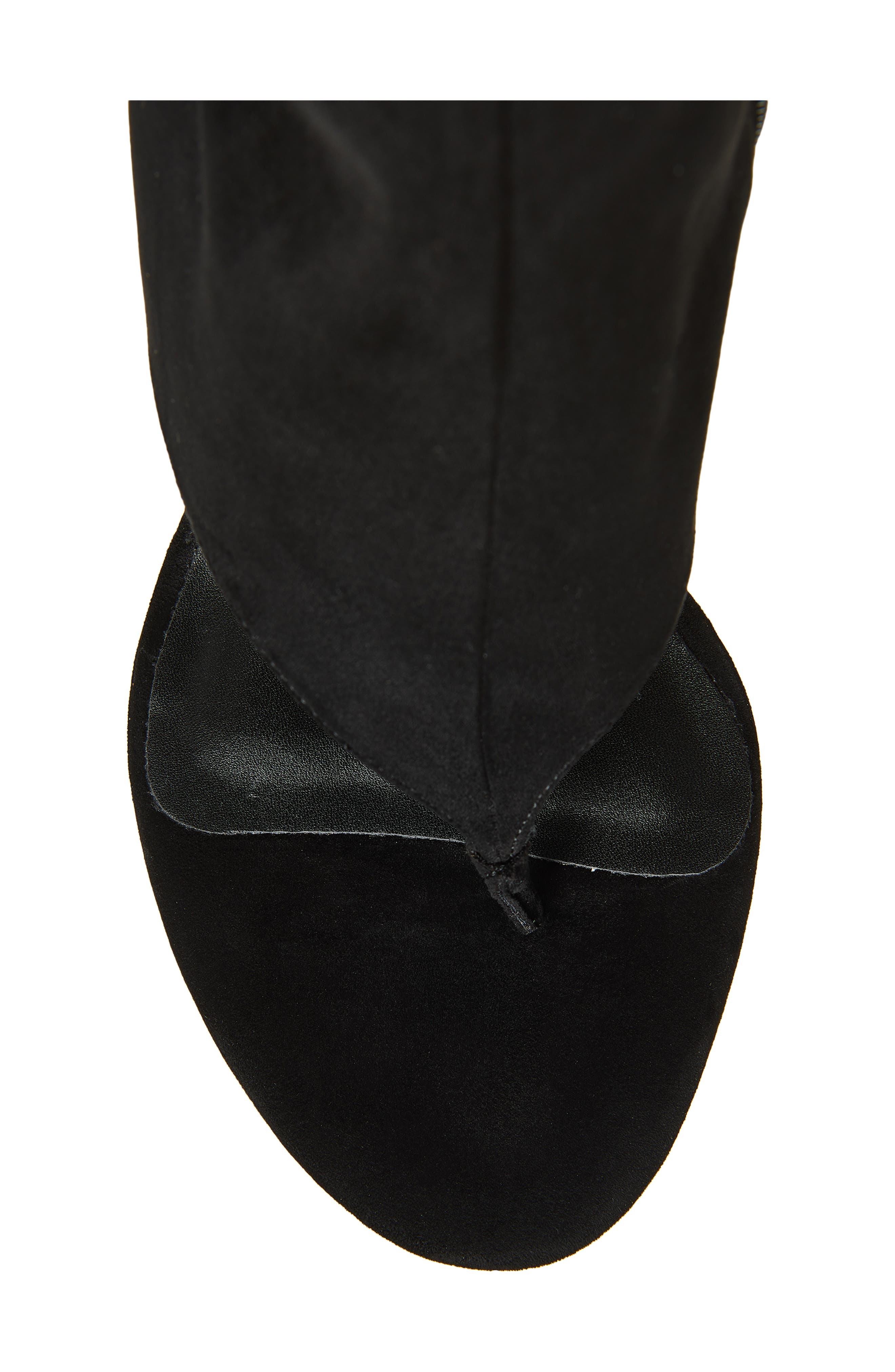 Jeffrey Campbell What's-Up Knee High Sculpted Wedge Sandal Boot, Alternate, color, Black Suede