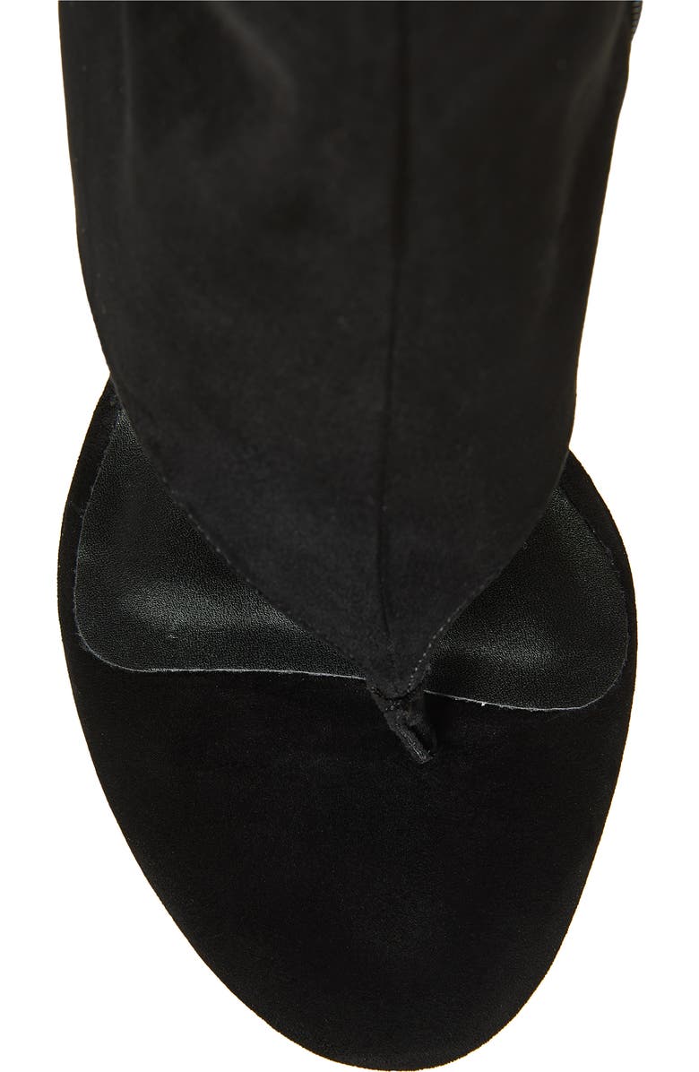 Jeffrey Campbell What's-Up Knee High Sculpted Wedge Sandal Boot, Alternate, color, Black Suede