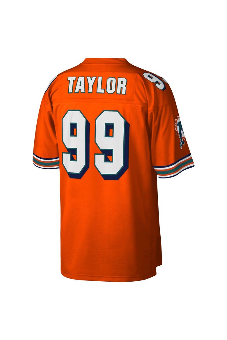 Men's Mitchell & Ness Jason Taylor Orange Miami Dolphins Big & Tall 2004 Retired Player Replica Jersey, Alternate, color, Orange