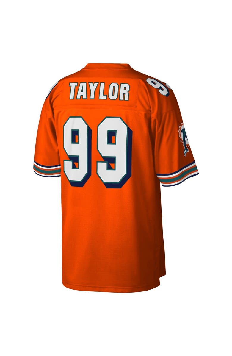 Mitchell & Ness Men's Mitchell & Ness Jason Taylor Orange Miami Dolphins Big & Tall 2004 Retired Player Replica Jersey, Alternate, color, Orange
