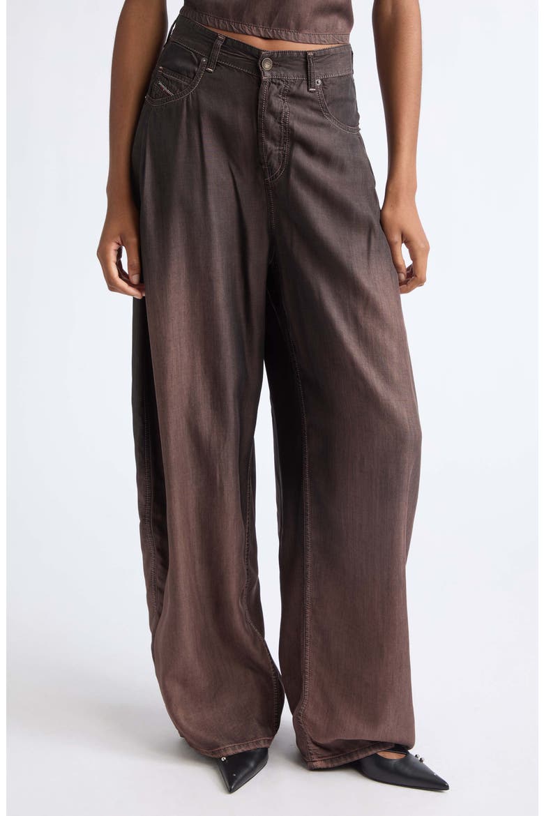 1987 D-Khelz-B-S Wide Barrel Leg Pants, Main, color, BLACK/ DENIM