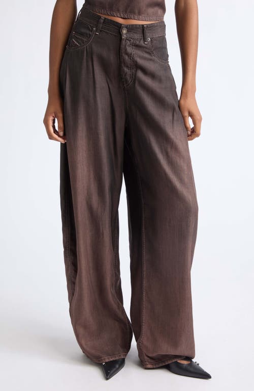 DIESEL® 1987 D-Khelz-B-S Wide Barrel Leg Pants in Black/denim at Nordstrom, Size 26
