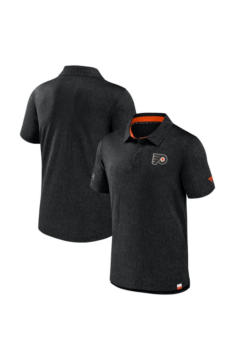 FANATICS Men's Fanatics  Black Philadelphia Flyers Authentic Pro Jacquard Polo, Alternate, color, 
