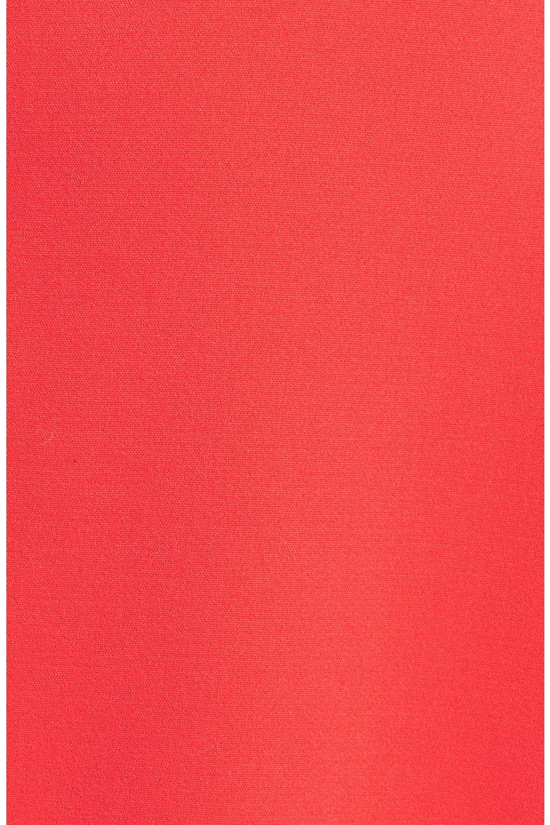 Seam Detail Crepe A-Line Dress, Alternate, color, POPPY RED