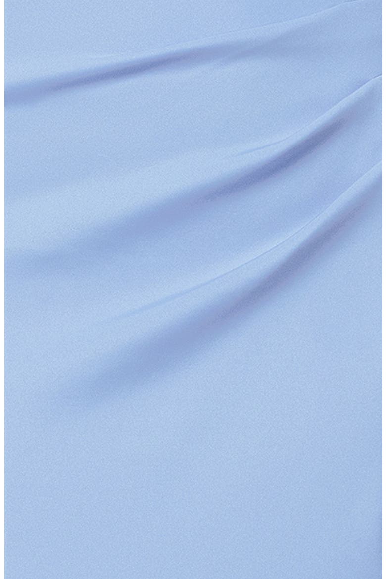 Asymmetric Neck Scuba Knit Trumpet Gown, Alternate, color, PERIWINKLE