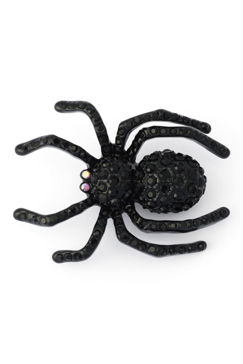 Spider Brooch, Main, color, BLACK