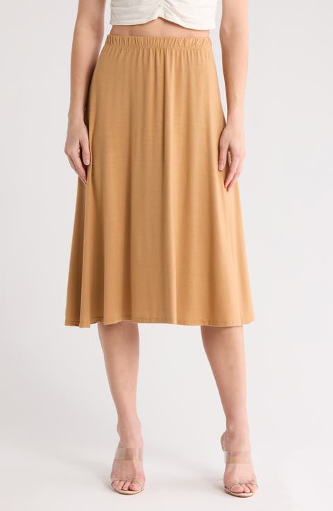 Flared Midi Skirt