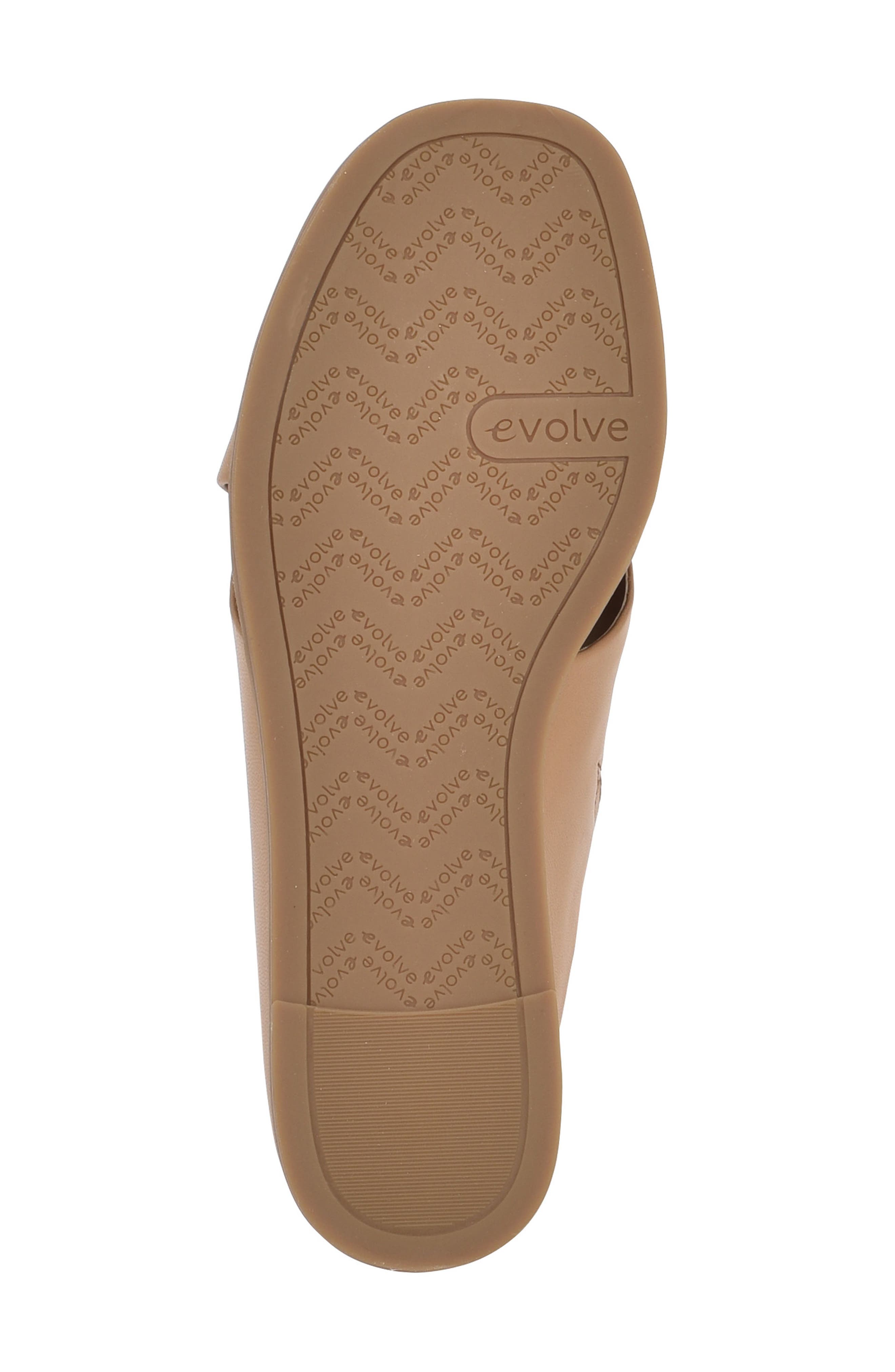 Odyssa Slide Sandal, Alternate, color, DARK NATURAL LEATHER