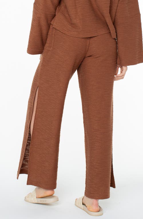 Roxy Beach Breeze Split Hem Pants In Brown
