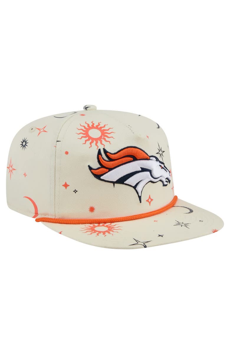 New Era Men's New Era Cream Denver Broncos Celestial Golfer Adjustable Hat, Alternate, color, 