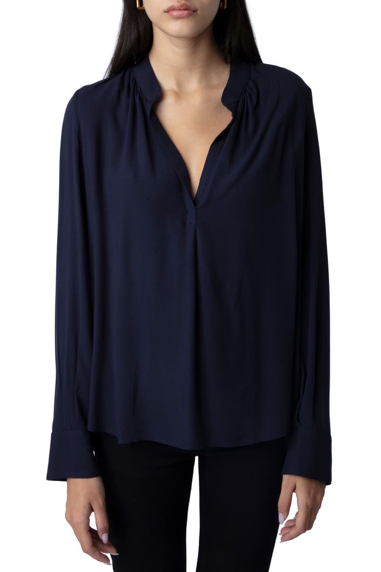 Tink Tunic Blouse, Main, color, NAVY