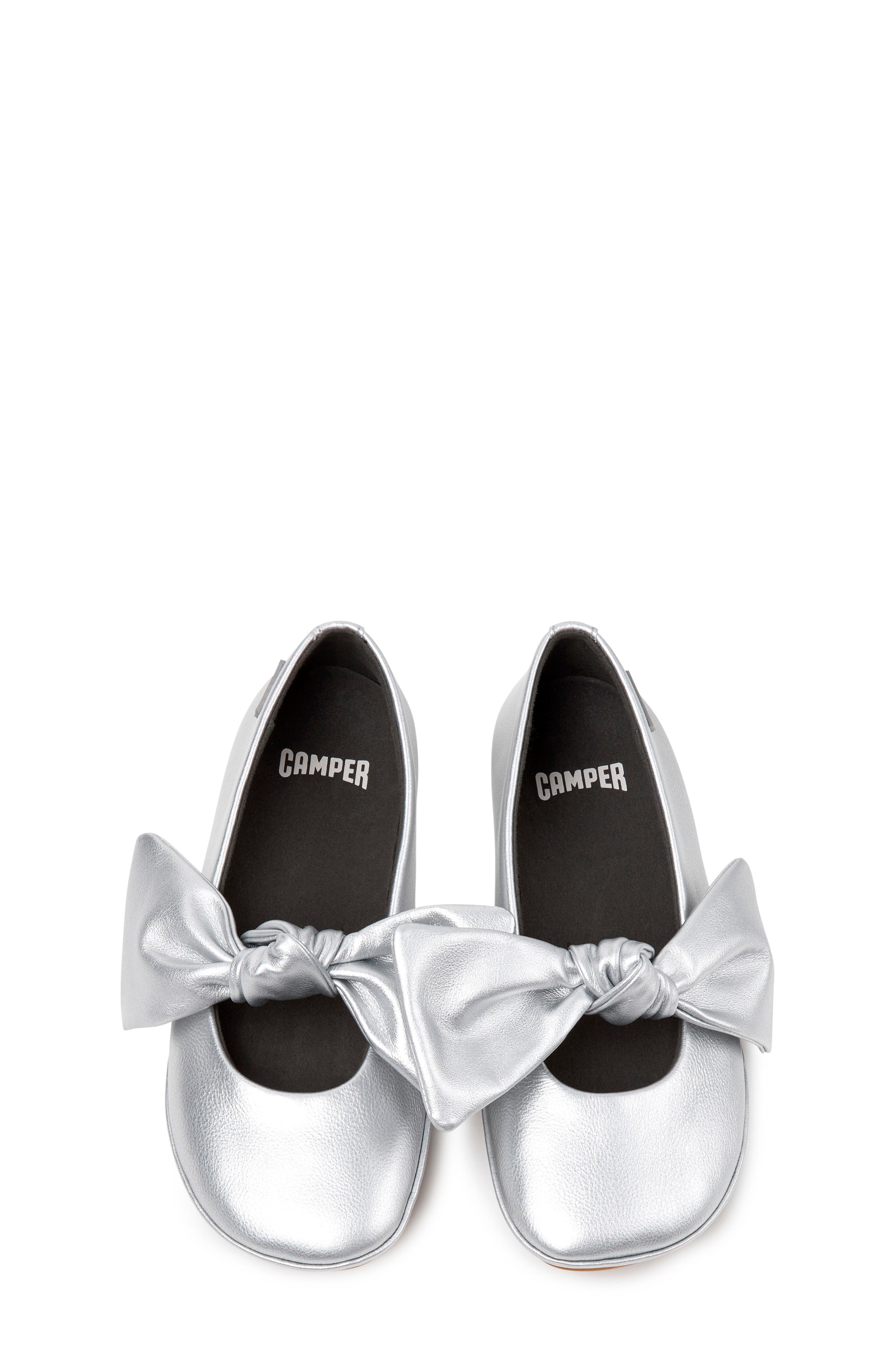 Kids' Right Ballerina Flat, Alternate, color, MEDIUM GRAY