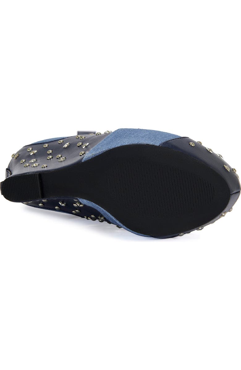AZALEA WANG Callia Platform Western Boot, Alternate, color, Denim