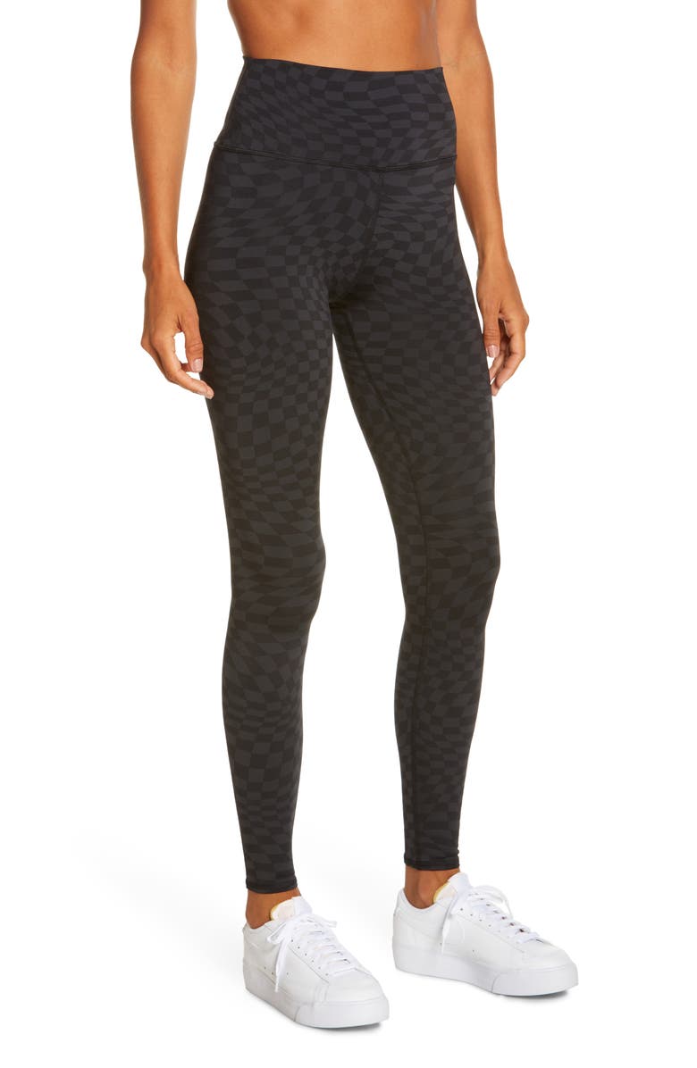 Alo Jacquard Check High Waist Leggings, Alternate, color, 