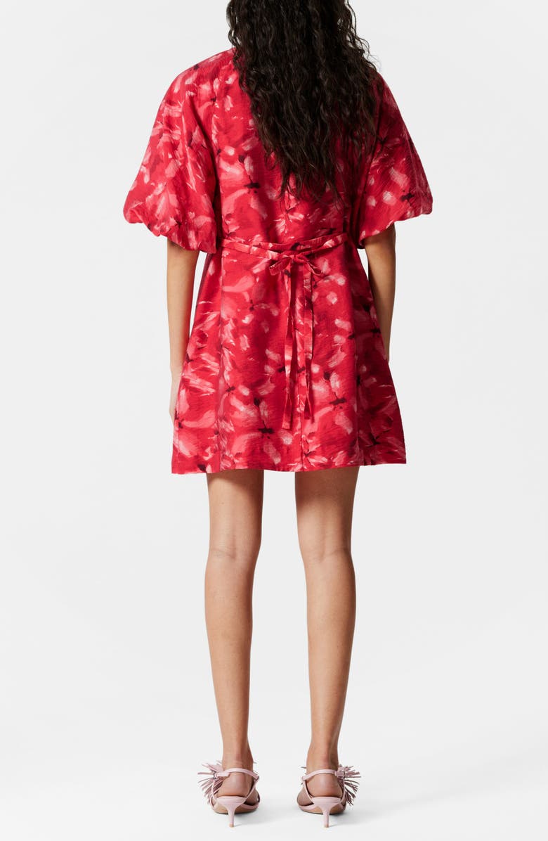 & Other Stories Puff Sleeve Hammered Satin Dress, Alternate, color, 