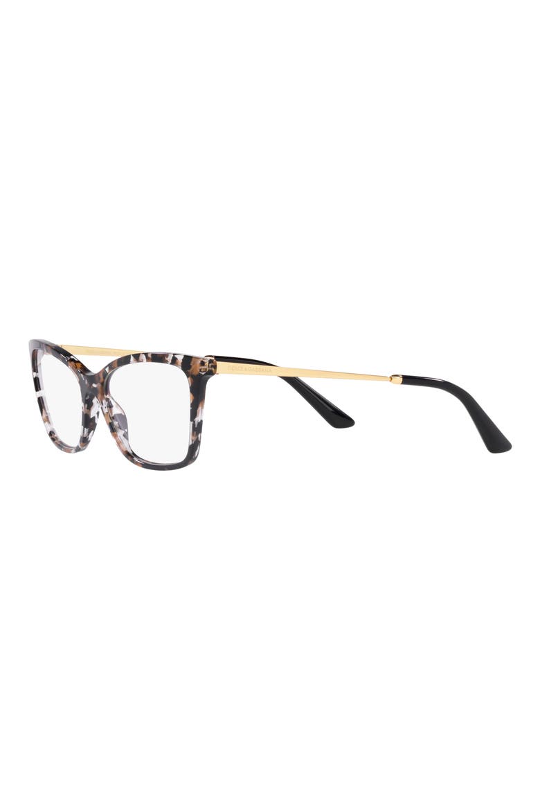 54mm Rectangular Optical Glasses, Alternate, color, BLACK GOLD