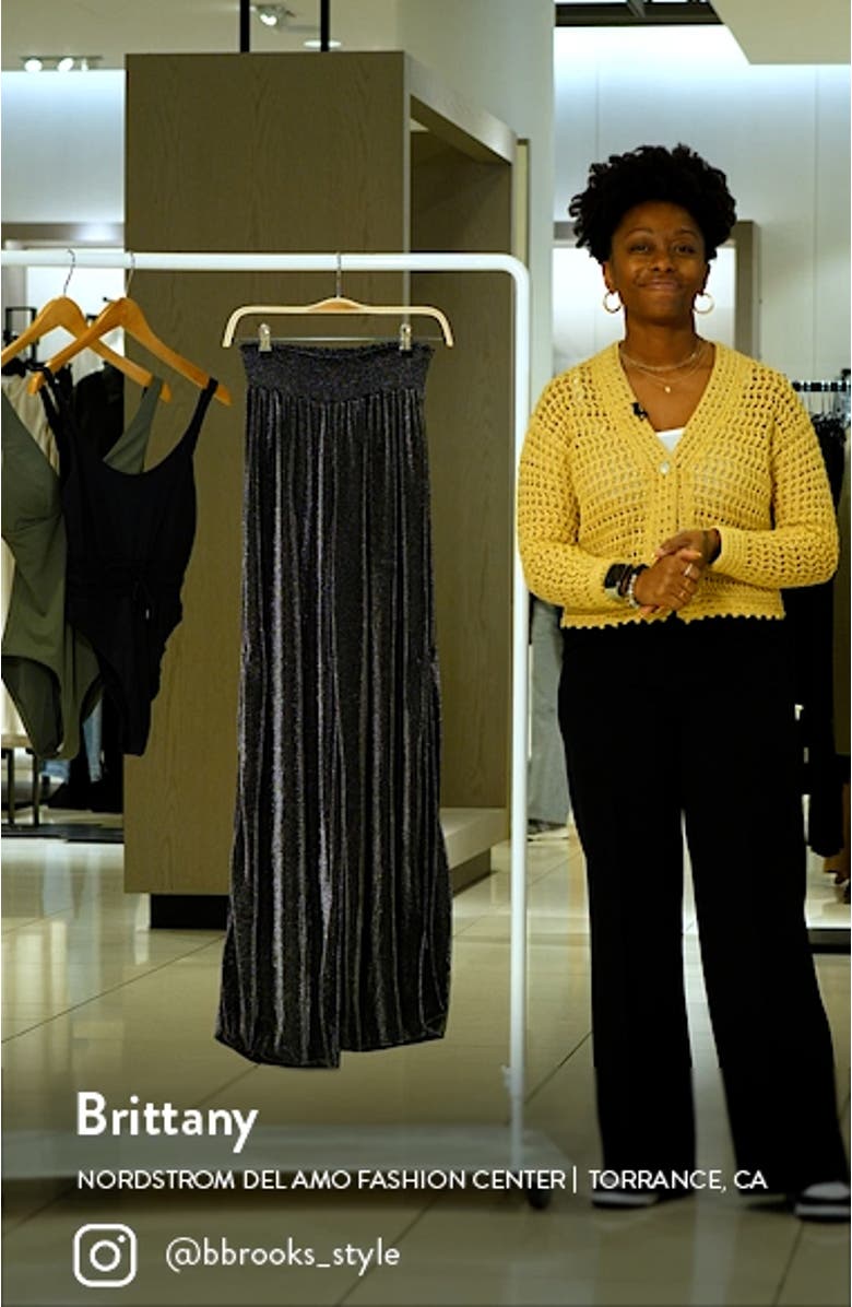 Athena Sparkle Split Hem Wide Leg Pants, sales video thumbnail