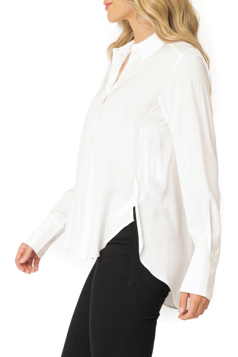 Gigi Button-Up Shirt, Alternate, color, WHITE