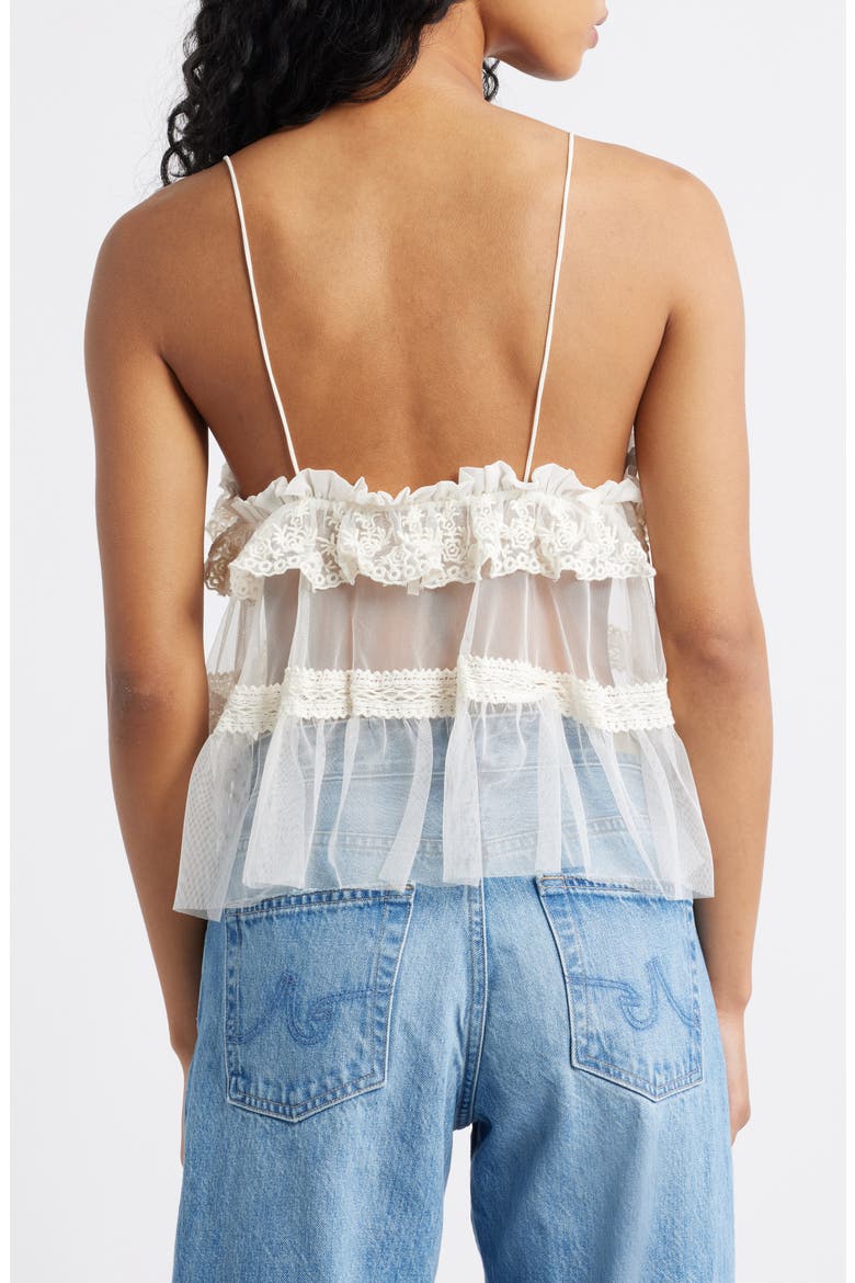 Sofia Embroidered Mesh Tank Top, Alternate, color, IVORY