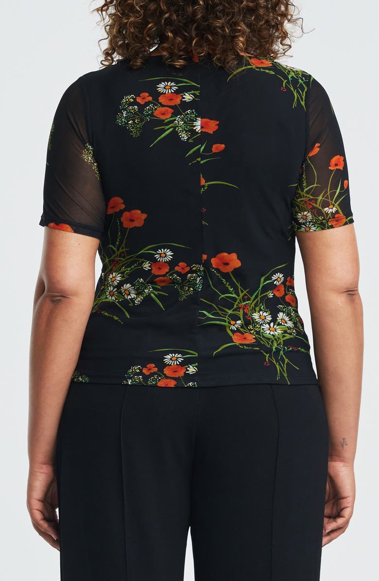 Estelle Bouquet Floral Mesh Top, Alternate, color,