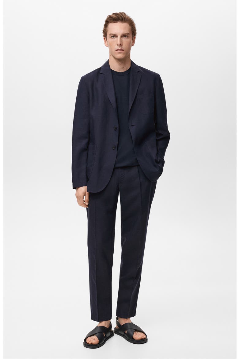 Slim Fit Slub Lyocell & Linen Suit Jacket, Alternate, color, NAVY